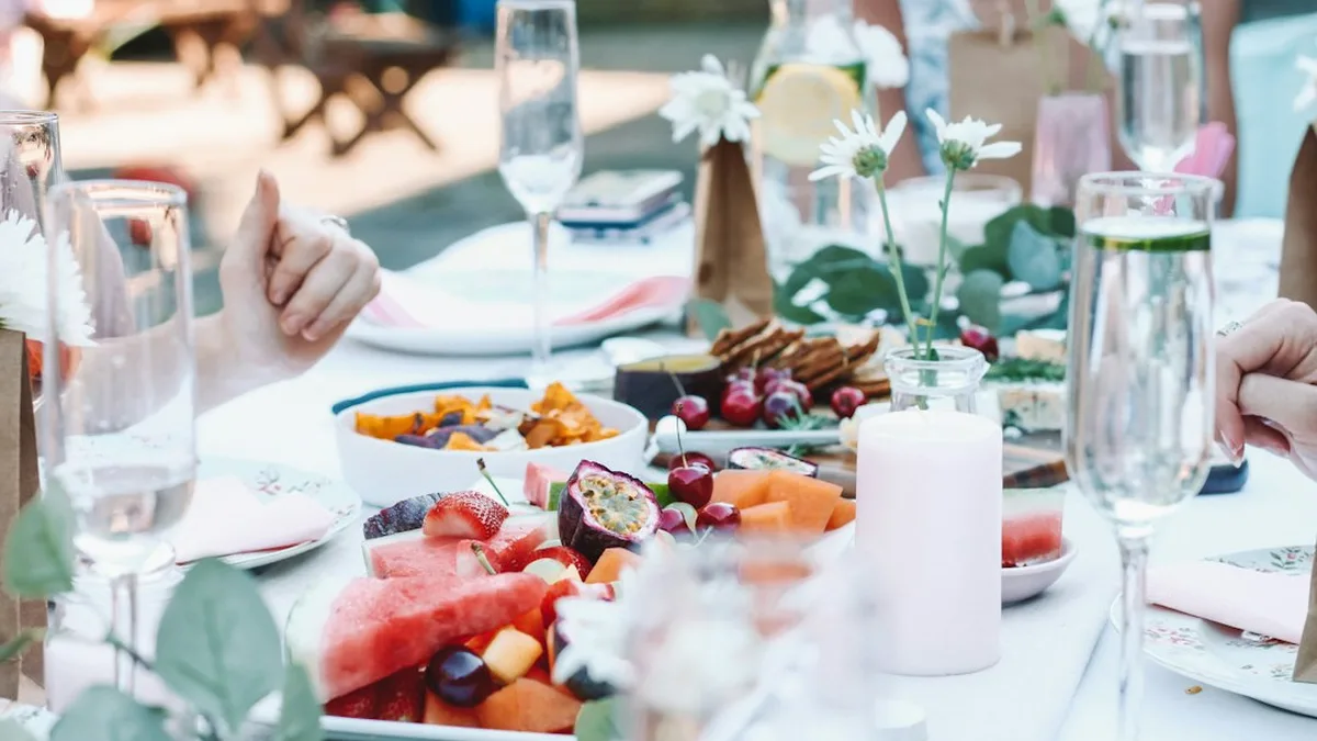 Repas d'été du soir